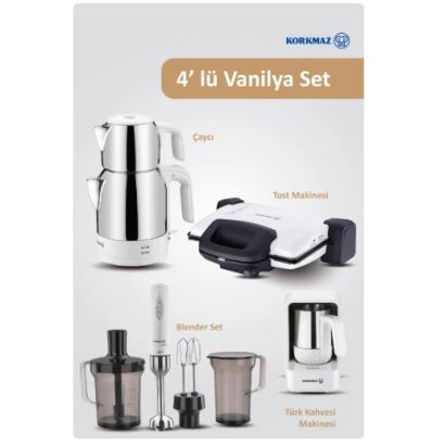 KORKMAZ VANİLYA 14 PARÇA ELEKTRO SET