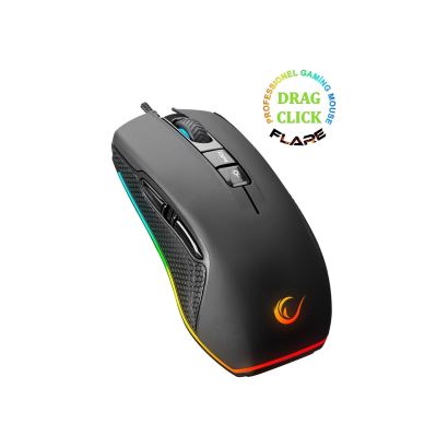 Rampage SMX-R51 FLARE Makrolu 10000 DPI RGB Ledli Profesyonel Gaming Oyuncu Mouse Siyah