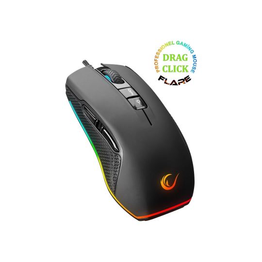 Rampage SMX-R51 FLARE Makrolu 10000 DPI RGB Ledli Profesyonel Gaming Oyuncu Mouse Siyah